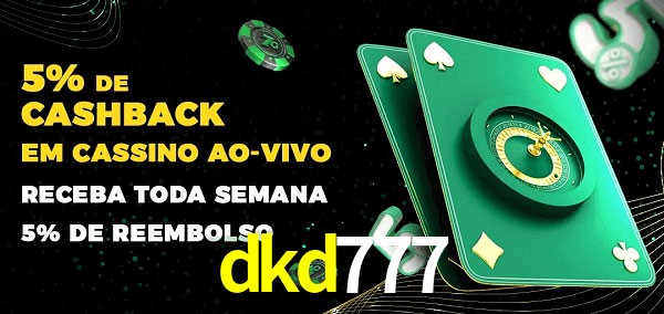Promoções do cassino ao Vivo dkd777